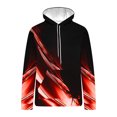 thumbnail image 5 of Mens Big and Tall Hoodies with Front Pocket Long Sleeve Pullover Sweatshirts Plus Size Gradient Printed Casual Comfort Sweatshirt Tops S-5X, 5 of 5
