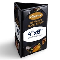 WeChef 20 Pack 4"x6" 3 Sides Table Tent Holder Menu Holder Bar Cafe Restaurant