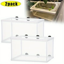 2 Pieces Fish Tank Breeder Net Mesh Breeder Box Fish Hatchery Isolation Separation Net Plastic Frame Fry Hatchery Incubator Mesh Breeding Box with Suction Cup for Aquarium