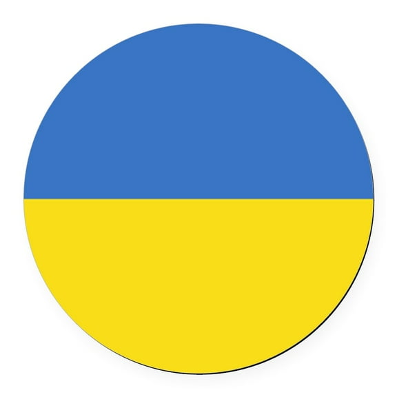CafePress - Ukraine Flag - Round Car Magnet