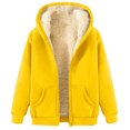 thumbnail image 4 of Ketyyh-chn99 Mens Track Suit Sweatsuits Set 2 Piece Men's Warm Two Piece Solid Color Padded Hooded Sweater Leg Pants Size for L,Yellow, 4 of 5