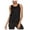 Black, variant on Casual Solid Vest Round Neck Tank Sleeveless Nightwear Breathable Elastic Everyday Wear for Women—Versatile Sleepwear, XL, Orange