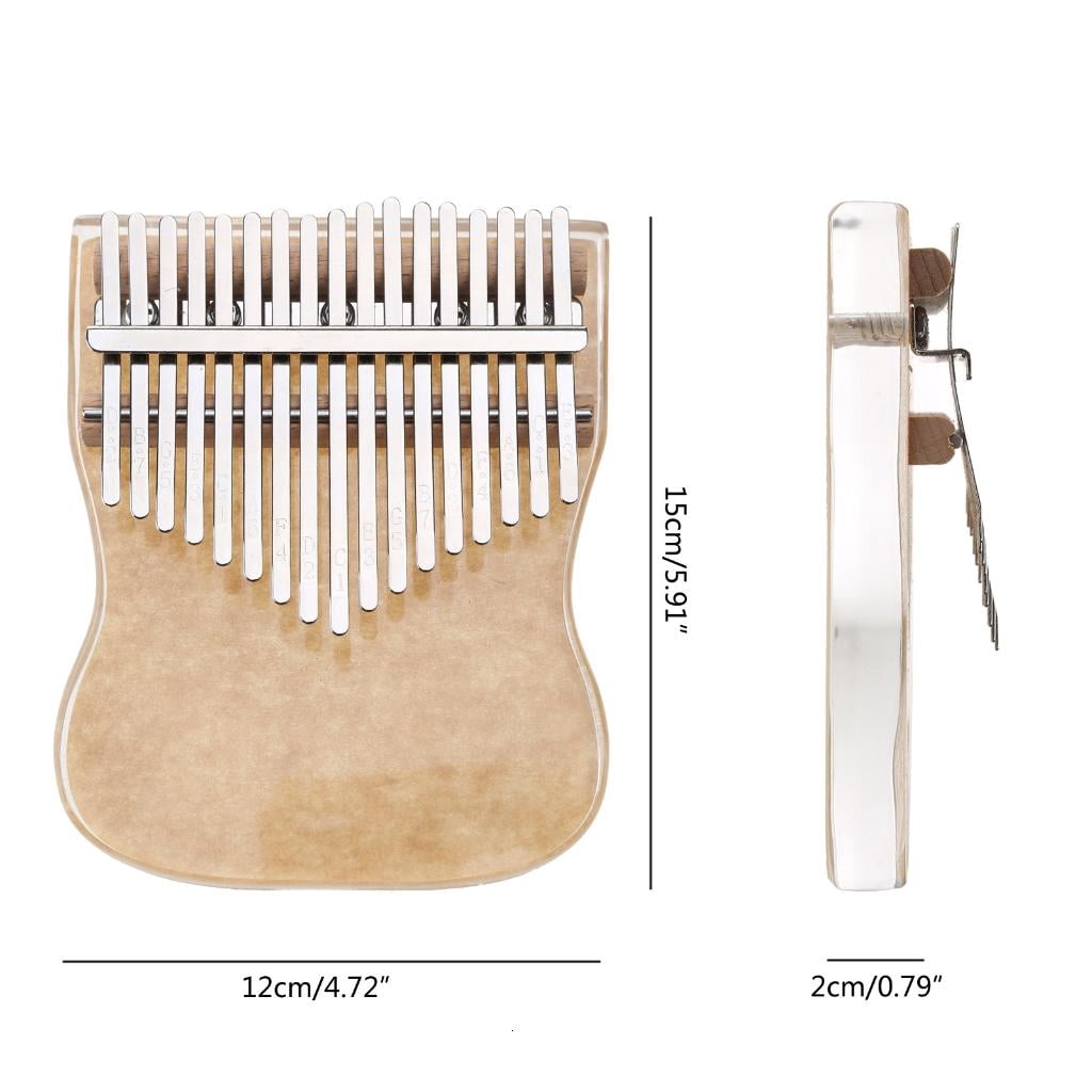 Yihuala 17 Keys Thumb Piano Portable Acrylic Finger Piano Easy to Learn Kalimba Professionals Beginners Piano Gifts
