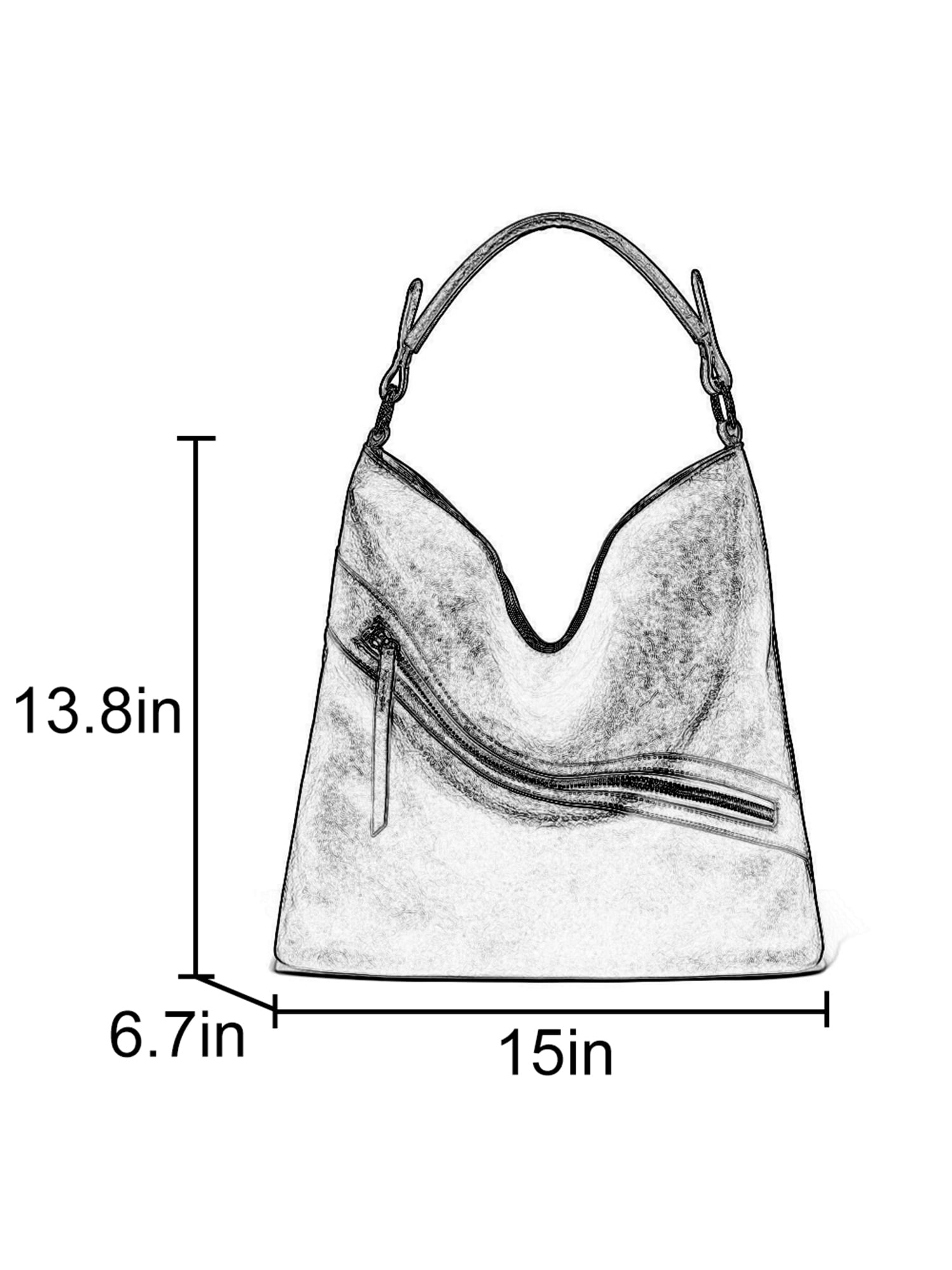 Innerwin Women Purse Designer Crossbody Bag Zipper Detachable