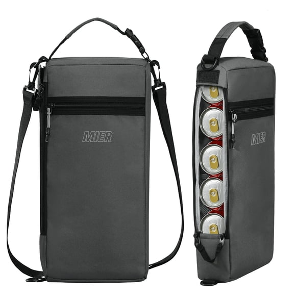 Bolsa térmica MIER Golf portátil con aislamiento para 9 latas, gris