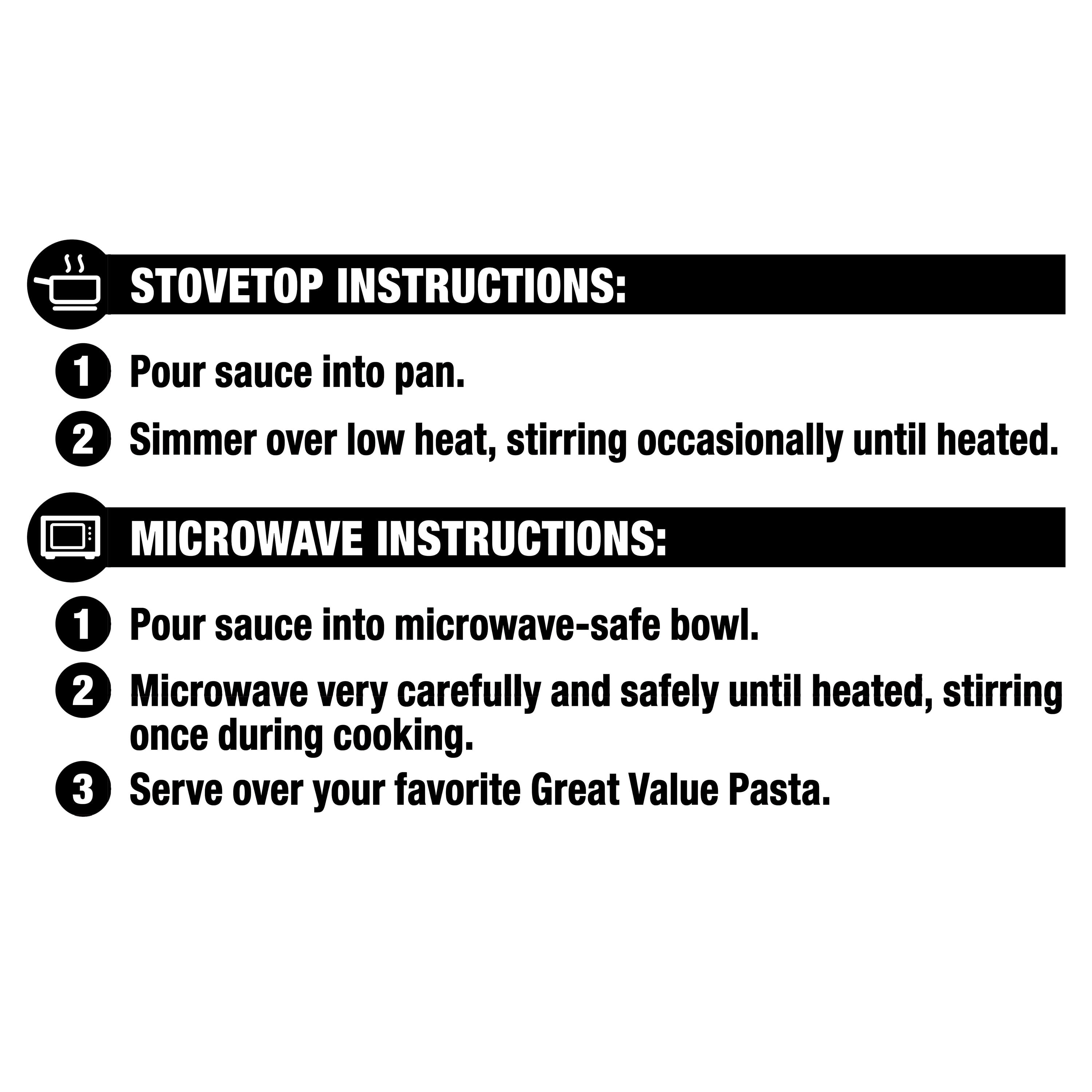 (2 pack) Great Value Flavored with Meat Pasta Sauce, 45 oz Jar