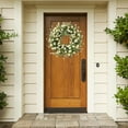 thumbnail image 7 of 24 inch Wreaths for Front Door,White Daisy Wreath with Fake Silk Floral Green Eucalyptus Leaves and Lavender for Front Door Window Wall Wedding Farmhouse Festival Decor, 7 of 7