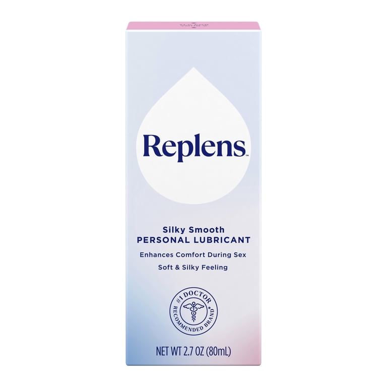 replens silky smooth personal lubricant 2.7 ounce pack of 2 2 pack) Replens Silky Smooth Personal Lubricant, Fragrance-Free Silicone  Vaginal Lube, 2.7 oz