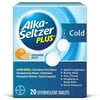 Alka-Seltzer Plus Cold Medicine, Effervescent Tablets With Pain Reliever/Fever Reducer, Orange Zest 20 ea (Pack of 6)