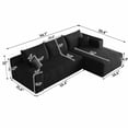 thumbnail image 7 of Lunale 95" L-Shaped Modular Sectional Sofa, No Assembly Required, Boneless Corduroy Cloud Couch for Living Room, Black(Right Facing Chaise), 7 of 7