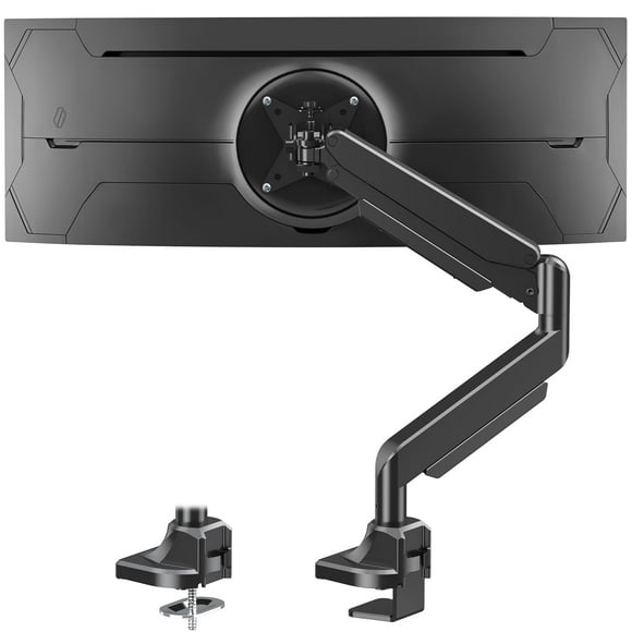 Single Monitor Mount for Max 49&quot;, Premium Monitor Arm Hold up to 33lbs Ultrawide Computer Screens, Full Motion Gas Spring Heavy Duty Monitor Desk Mount Adjusta