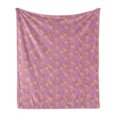 thumbnail image 1 of Giraffe Soft Flannel Fleece Throw Blanket, Vibrant Long Necked Animal Silhouettes Forest Creatures, Cozy Plush for Indoor and Outdoor Use, 50" x 60", Pale Fuchsia Burnt Orange, by Ambesonne, 1 of 5