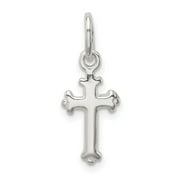 VSIRIUS Sterling Silver Fleur De Lis Cross Charm QQC1860