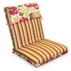 Bratt Stripe Red Reversible Chair Cushion
