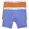 Tommy Hilfiger Mens Underwear Big Tall Cotton Classics Boxer Briefs XX-Large Orange/Blue