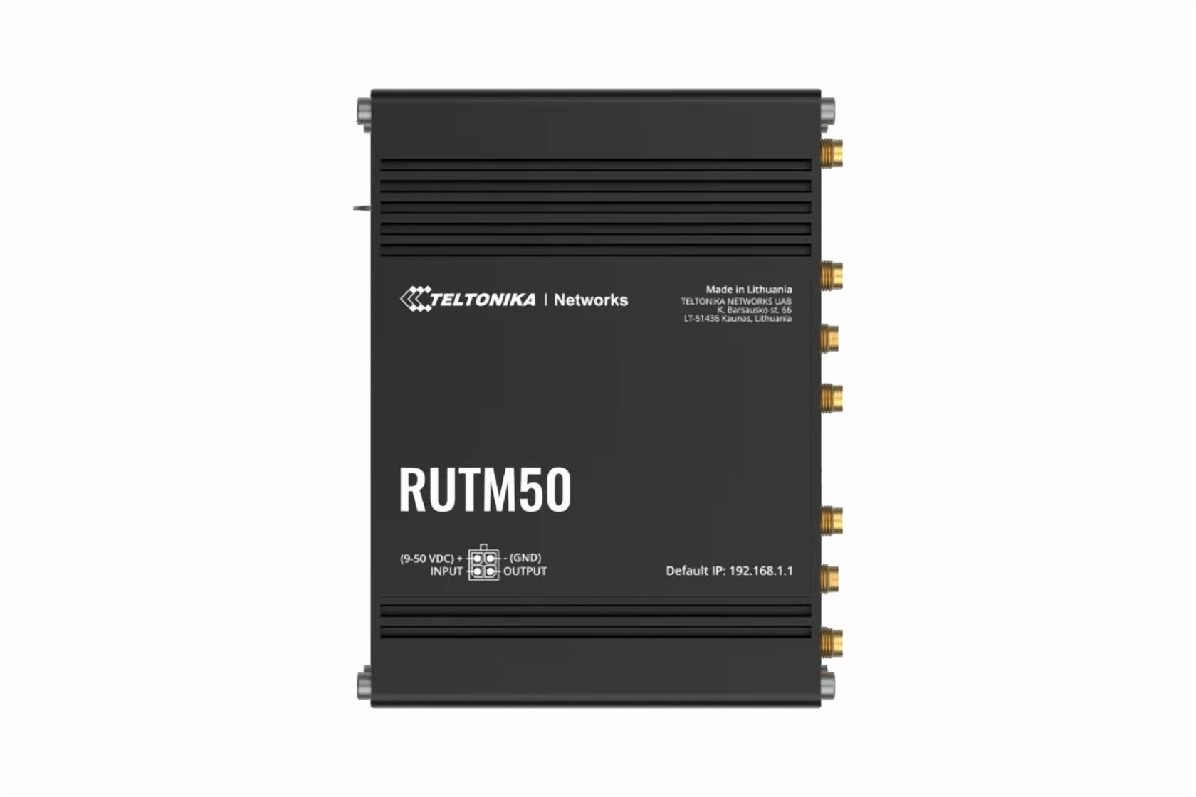 Teltonika RUTM50 Cellular 5G Router; Speeds of up to 3.4 Gbps; Dual SIM with Auto-failover; Backward Compatible with 4G (LTE Cat 19)