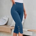 thumbnail image 2 of Summer Plus Size Yoga Shorts for Womens High Waisted Solid Color Capris Matching Slim Fitting Yoga Gym Pants Leggings, 2 of 9