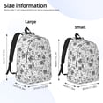 thumbnail image 4 of Naloa Canvas Backpack for Men Women Hand Drawn Snake Print Rucksack Casual Travel Daypack Large and Small Durable College Tote Satchel Bookbag for Teens, 4 of 8