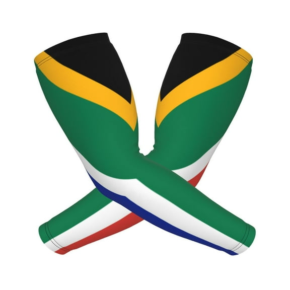 Compression Arm Sleeves Cooling For Men Women South African Flag Sun Protection Sleeve Baseball Athletic Basketball Sleeve Cover