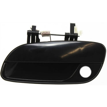Replacement H462168 Exterior Door Handle Compatible with 2001-2006 Hyundai Elantra Front, Left Driver Smooth Black