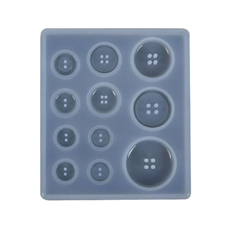 

DIY Silicone Mold Resin Button DIY Handmade Resin Mold With Hole Pendant Button Baking Molds