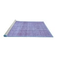thumbnail image 2 of Ahgly Company Machine Washable Indoor Round Abstract Blue Contemporary Area Rugs, 8' Round, 2 of 4