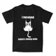 thumbnail image 1 of Sobreviví al dolor de estómago de hoy, camiseta para hombre y mujer, divertida camiseta de manga corta con gato, camisetas informales de algodón de gran tamaño, ropa de calle, 1 of 6