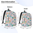 thumbnail image 2 of Yiaed Colorful Cute Pig Print Print Laptop Backpack Travel Canvas Backpack Vintage Aesthetic Backpack for School Knapsack Backpack Backpack for School-Medium, 2 of 5