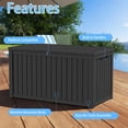 thumbnail image 5 of Chiccushion 180 Gallon Outdoor Patio Box Deck Extra Large Volume Stable Storage Cabinet for Outdoor Living Area, Black, 5 of 5