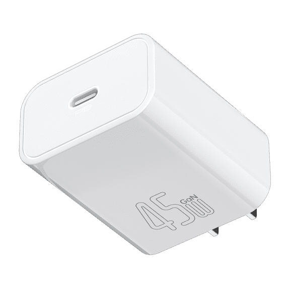 Cdtou 45W GaN Fast Wall Charger, USB‑C for Smartphones and Electronic Devices, White