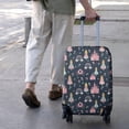 thumbnail image 3 of Dark Blue Princess Castle Night Pattern Luggage Cover Fashion Suitcase Cover Baggage Covers Fit 25-28 Inch Luggage (Go Travel), 3 of 5