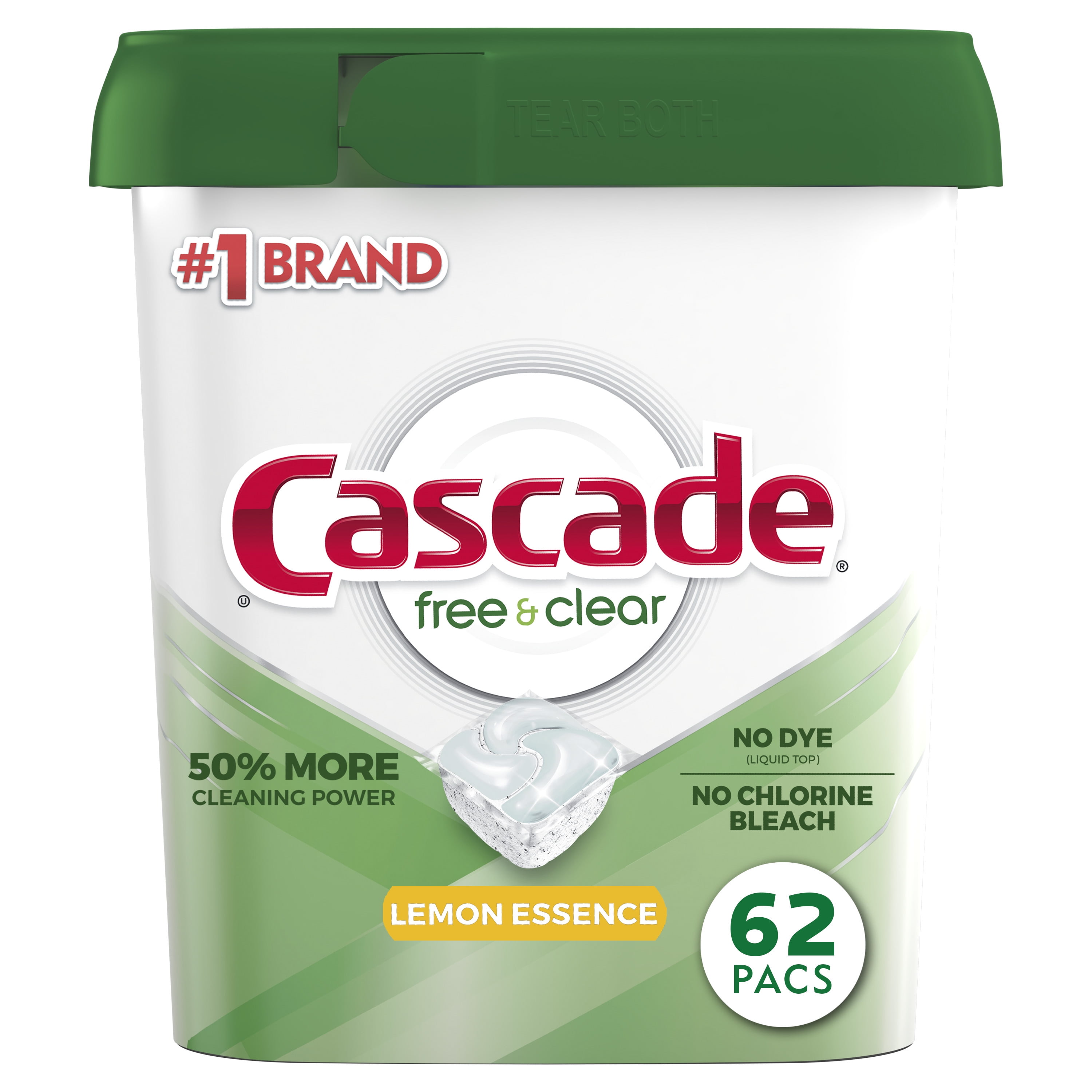 Cascade Free & Clear Action Pacs, Dishwasher Detergent, Lemon Essence