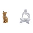 thumbnail image 1 of Figura de escritorio,Estatua de gato,linda decoración para estante o escritorio,Figura de lector abstracto,Estatua de pensador abstracto,arte,artesanías,decoraciones,Figuras humanas, 1 of 8