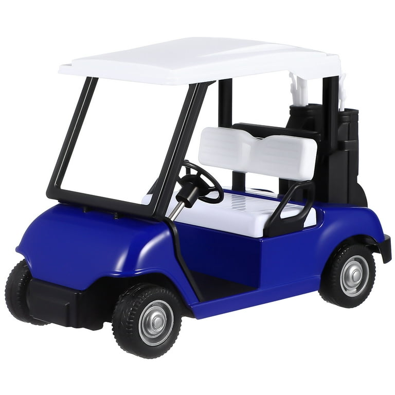 Golf Cart & Clubs Gator Plastic 4” Model Toy Car Blue White + DecoPac Golf  Cart