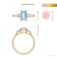 thumbnail image 5 of Angara Natural 1.35 Ct. Aquamarine with Diamond Classic Ring in 14K Yellow Gold for Women (Ring Size: 3), 5 of 10