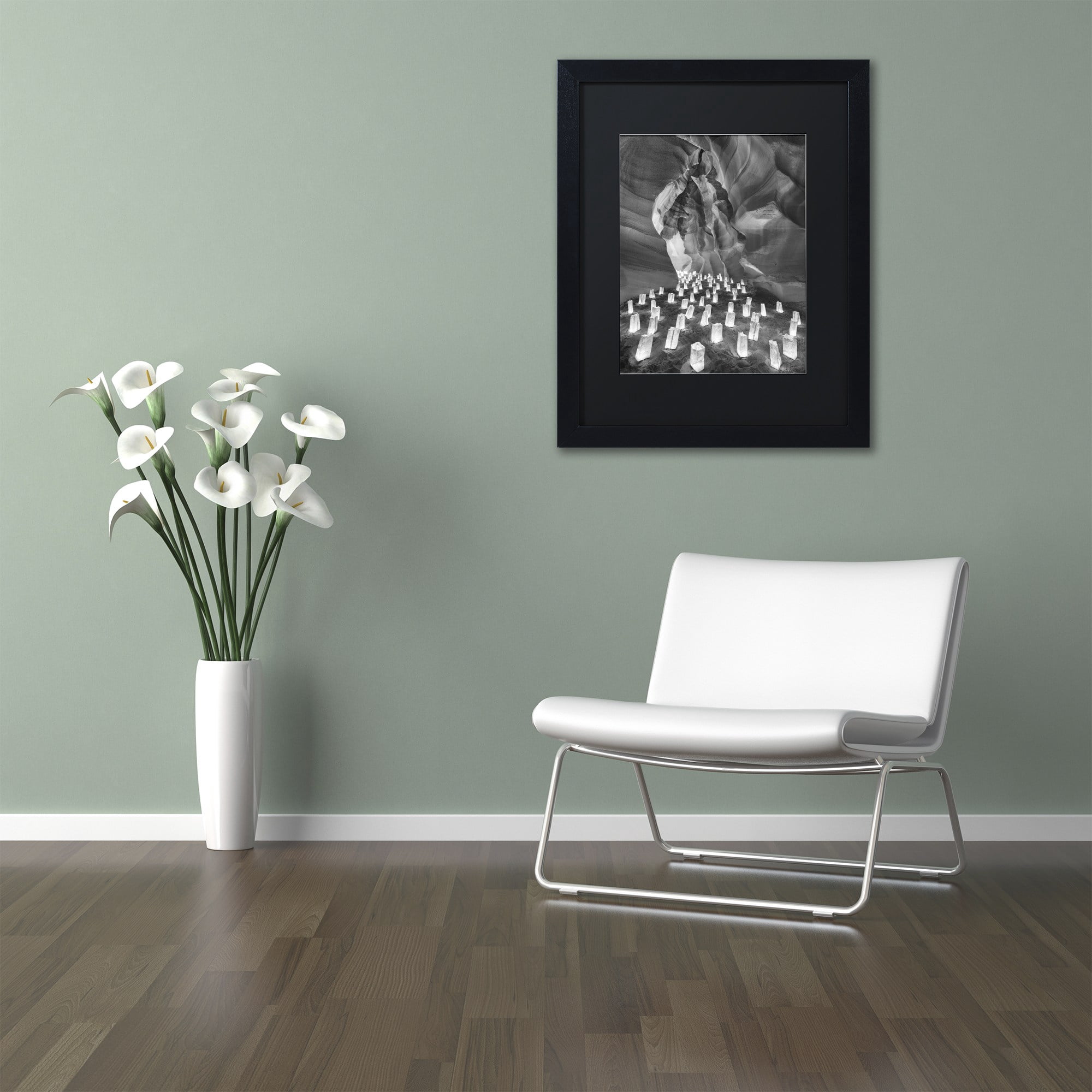 Trademark Fine Art ''Candle Canyon II'' by Moises Levy 16" x 20" Black Matted Black Frame (886511877818)