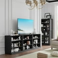 thumbnail image 3 of MAYEERTY 31"x31"x16" Doorless Storage Wood Cabinet for Living Room, Black, 3 of 6