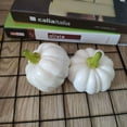 thumbnail image 4 of 6PCS Artificial Pumpkins,Fake Mini Pumpkins,Fall Harvest Faux White Pumpkins for DIY Craft & Halloween Thanksgiving Wedding Centerpieces, 4 of 7