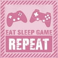 thumbnail image 2 of Prime, Marcus 15x15 Gold Ornate Wood Framed with Double Matting Museum Art Print Titled - Eat Sleep Game Girl, 2 of 4