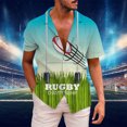 thumbnail image 3 of Camisas Para Hombre Manga Larga Negra Camiseta de regalo deportiva para fanáticos del fútbol americano para hombre, camiseta de Rugby Retro deportiva para jugador de Rugby Vintage (Light Blue, XXL), 3 of 4