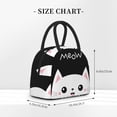 thumbnail image 2 of Xecao Cat Meow Lunch Bag , an insulated, reusable tote bag perfect for adults of all genders, ideal for work, office, picnics and beach trips, 2 of 6