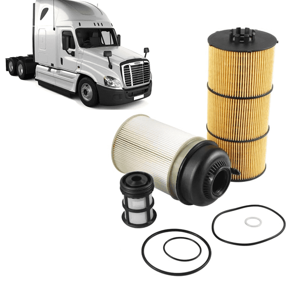 Aniceparthy Oil & Fuel Filter Kit Fits For Freightliner Cascadia most DD13 DD15 DD16 engines P551063 P551005 FS20083