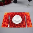 thumbnail image 2 of MKHERT Orange Flower and Beautiful Petals Placemats Table Mats for Dining Room Kitchen Table Decoration 12x18 inch,Set of 4, 2 of 4