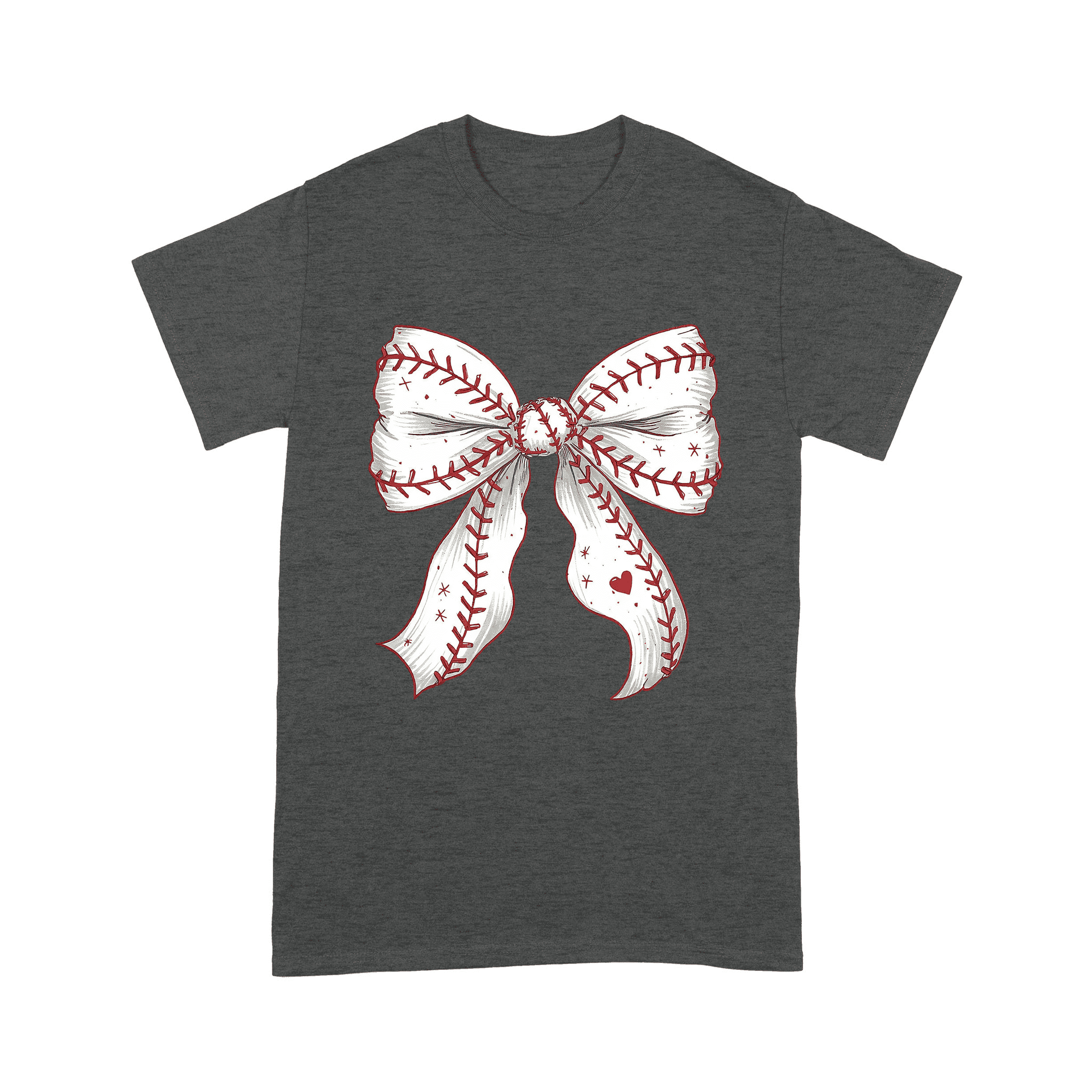 Baseball Stitch Bow Graphic Tee – Cute Sports Mom Shirt