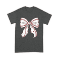thumbnail image 4 of Baseball Stitch Bow Graphic Tee – Cute Sports Mom Shirt, 4 of 5