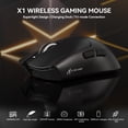 thumbnail image 2 of ATTACK SHARK X1 Gaming Mouse with Magnetic Charging Dock, PixArt PAW3395PRO Gaming Sensor, 40000DPI, BT/2.4G Wireless/Wired, 49g SUPERLIGHT Mouse, 100M Optical Microswitches for PC/Xbox/PS/Mac -Black, 2 of 9