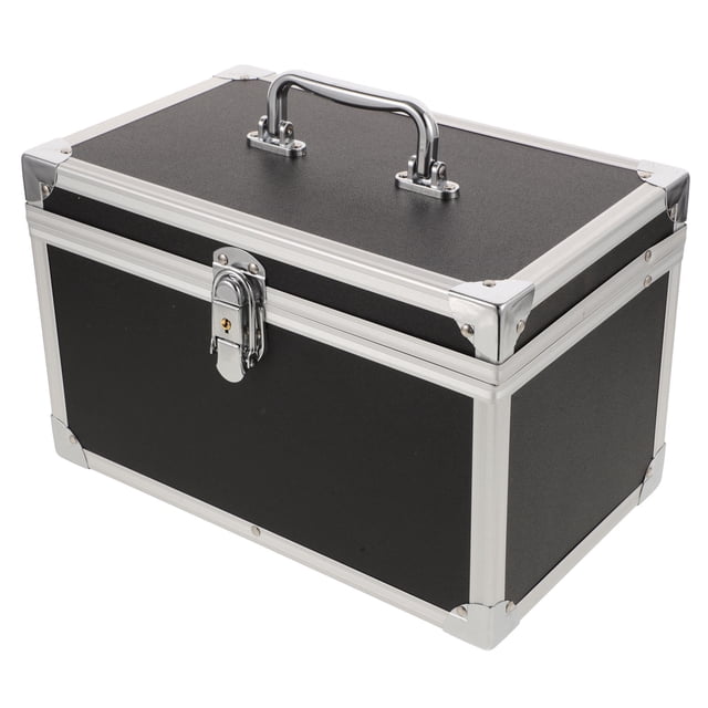 HINTRMENT Tool Storage Organizer Storage Box Black Aluminum Alloy 1Pack