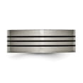 thumbnail image 3 of Titanium Black 8mm Ring Man Wedding  For Dad Mens  For Him, 3 of 11