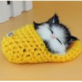thumbnail image 3 of 1pc Mini Cute Lifelike Sounding Shoe Kittens Cats Plush Toy Sleeping Cats Toy Kids Appease Stuffed Doll Birthday Gift Doll, 3 of 5