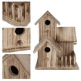 thumbnail image 4 of Caja nido para pájaros, casita para pájaros de madera, pequeña casa para pájaros de madera para exteriores, decoración de jardín, rendimiento sólido, 4 of 13